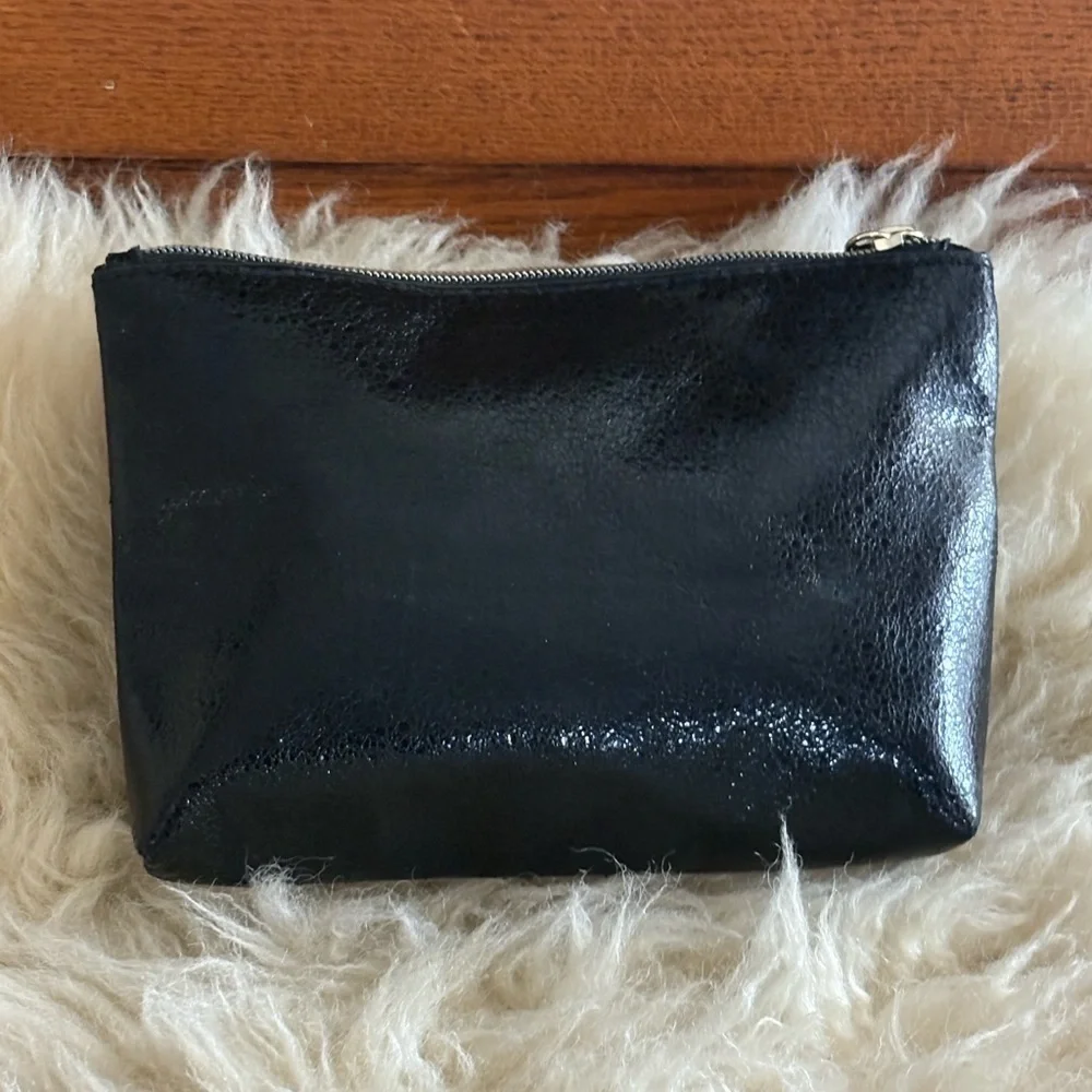 NWOT Victoria's Secret Shimmering Black Cosmetic Pouch Bag